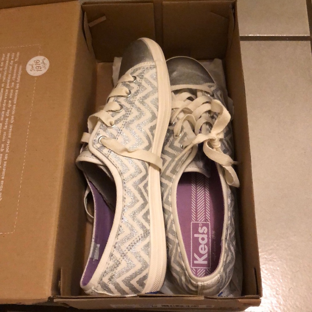 Limited edition silver chevron keds